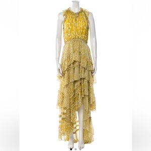 Diane Von Furstenberg Carissa Yellow chiffon maxi dress